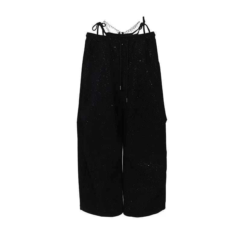 CBXLAB Street Dance Women' sFlash Silver bikini with a sexy waistband, hot girl long pants, jazz European