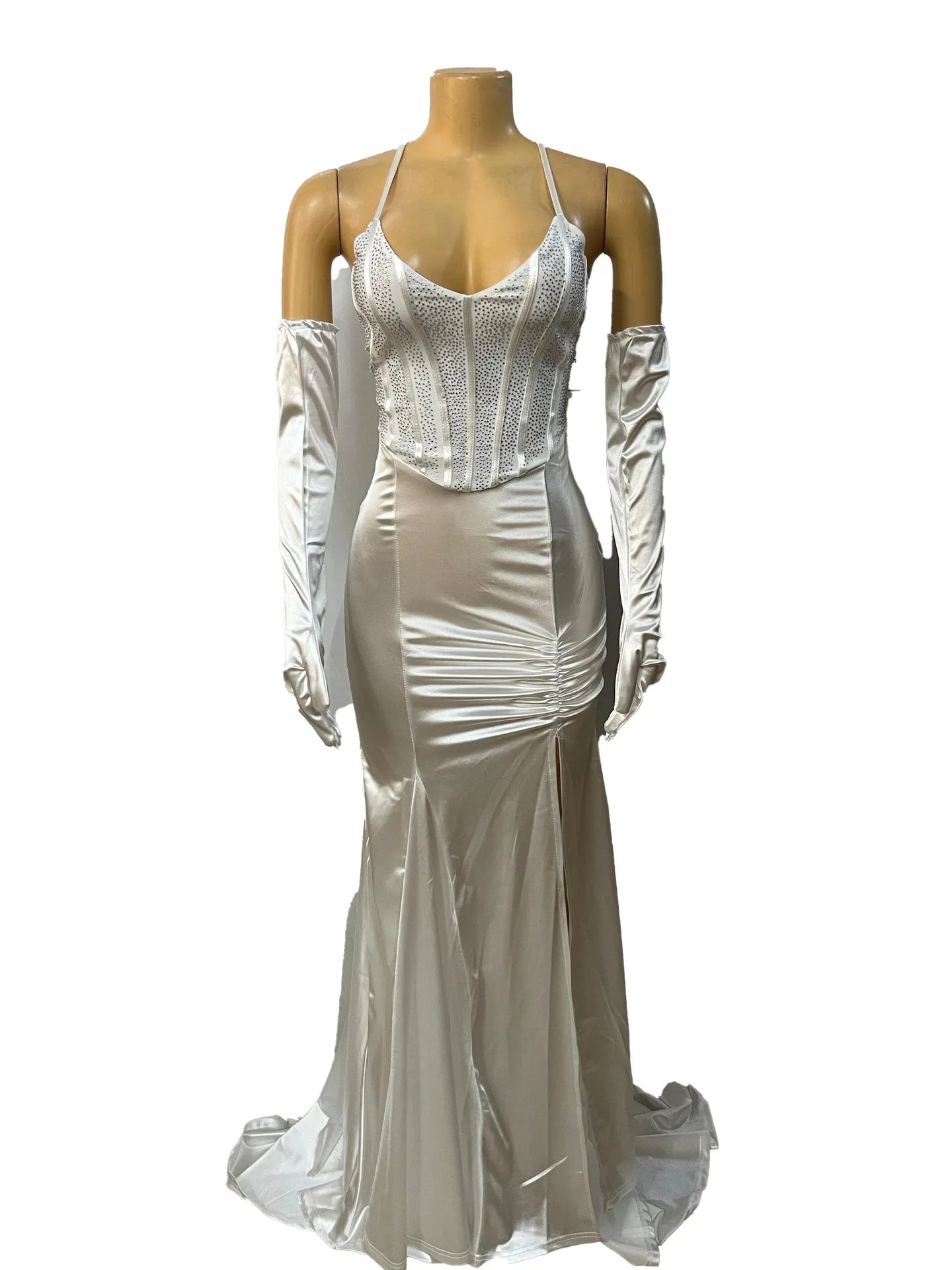 Long Dress Women Sexy Dresses Gown Sling Sleeveless Vestidos Halter Elegant Y2k Party Club Night Evening Sequin High Waist