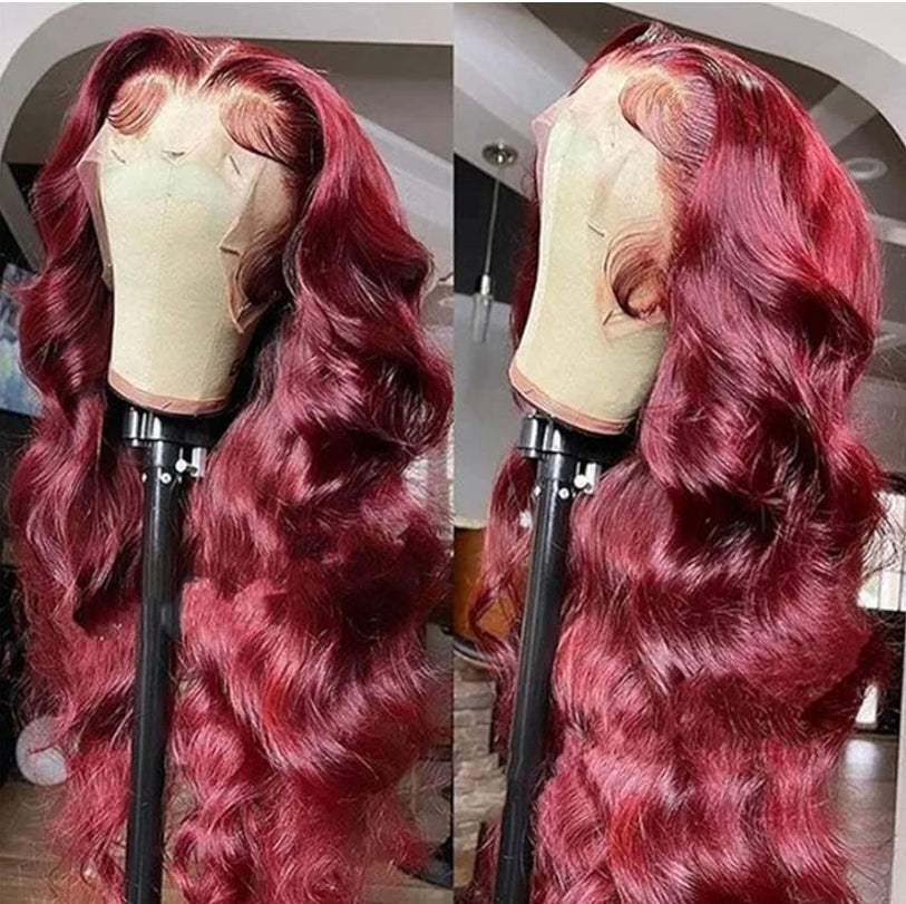Burgandy HD Wig