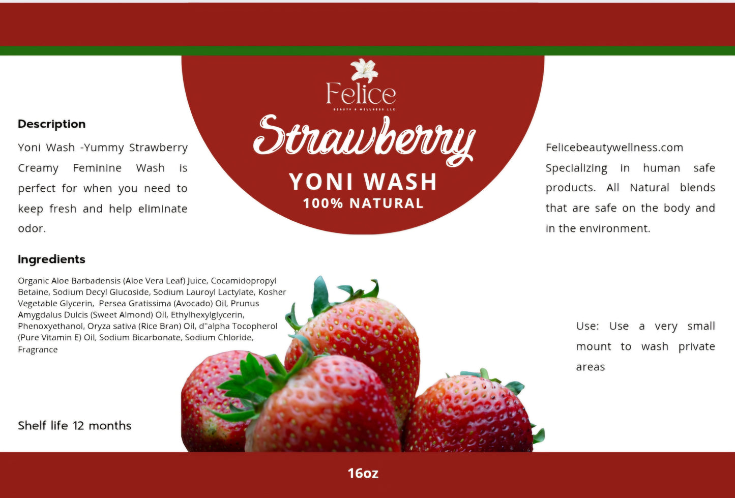 Strawberry Yoni Wash