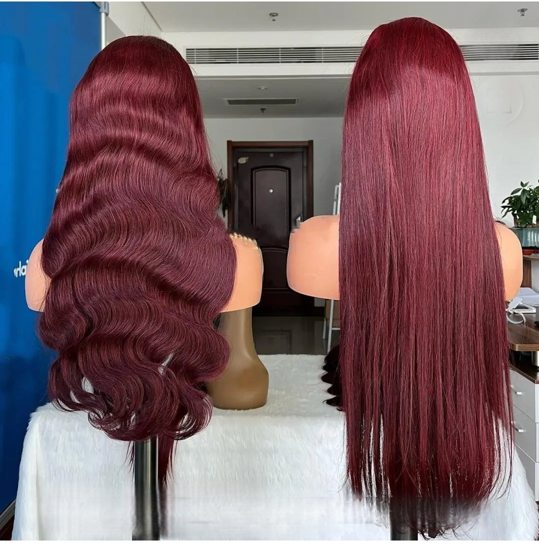 Burgandy HD Wig