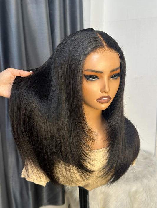 Raw Layered 5x5 HD Lace pre plucked and pre bleached Unit