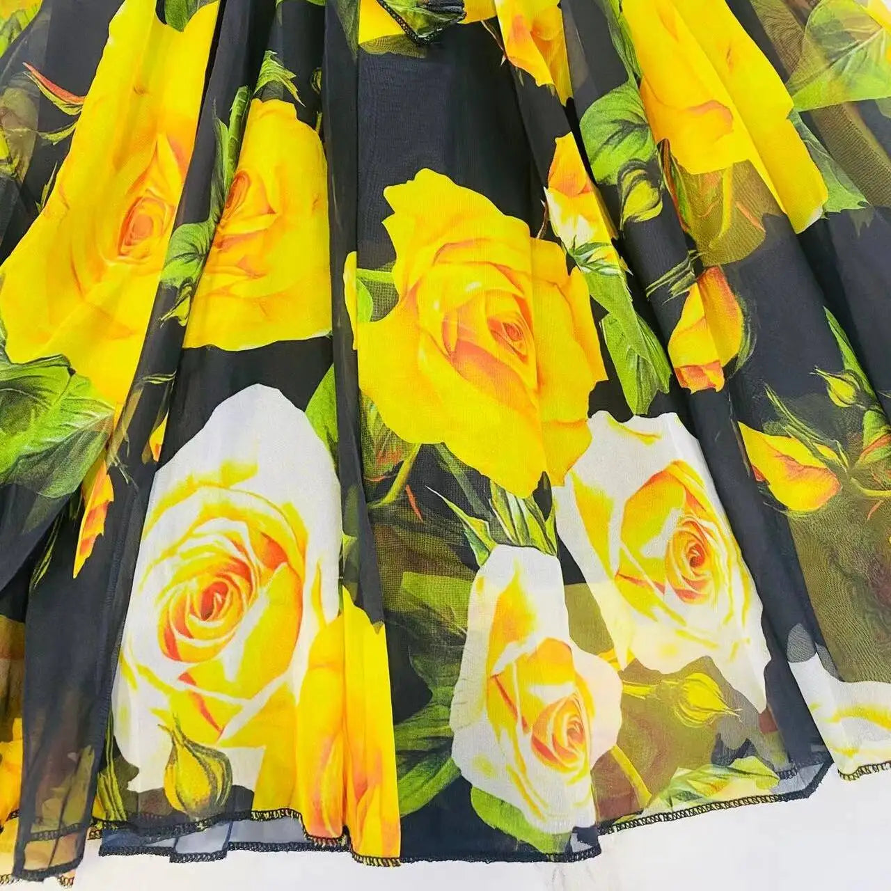 2024 latest style girl clothes green flower dress big girl vacation dress cotton floral printing kids dress